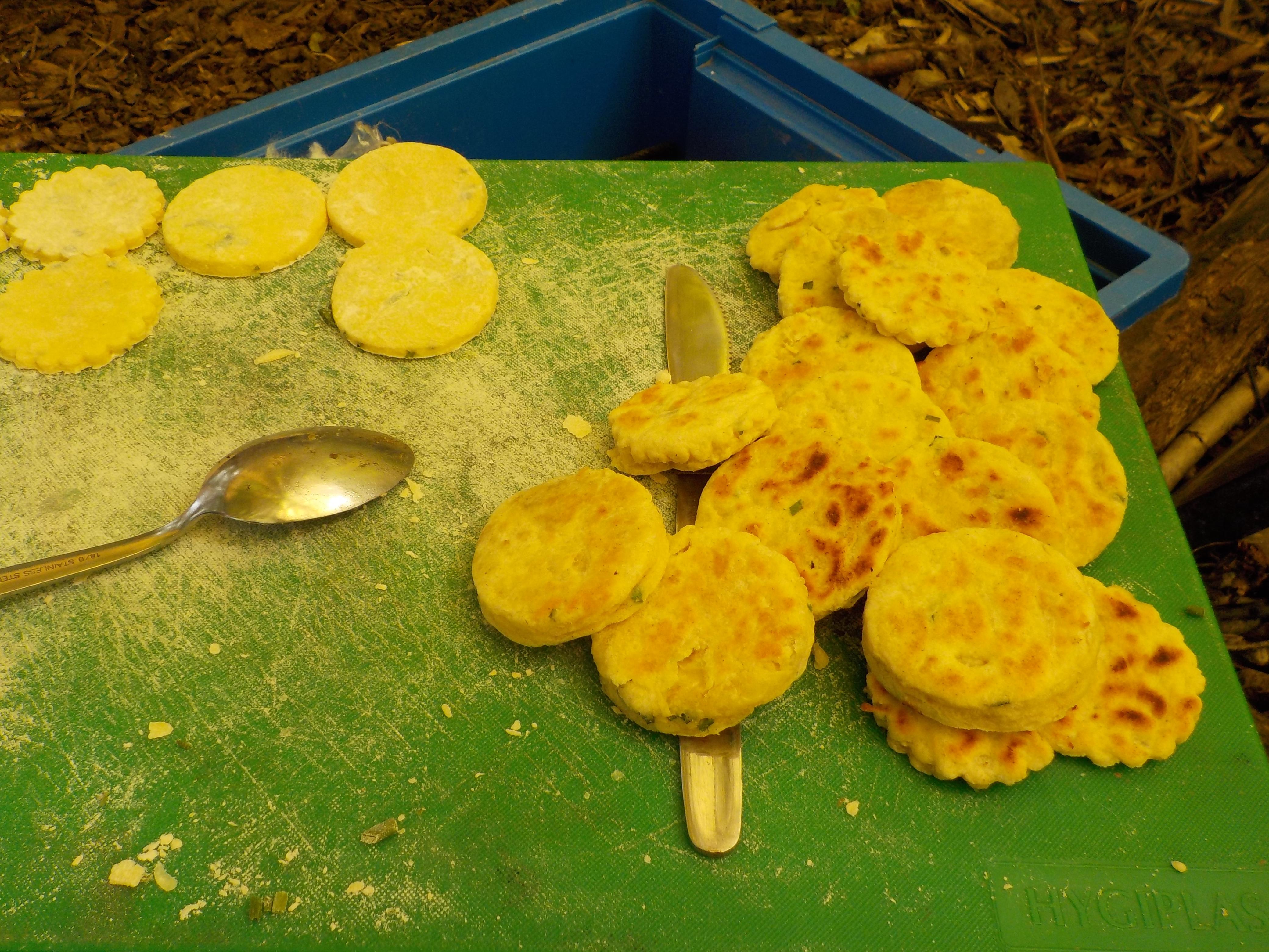 Cheese and Chive Scones • 225g plain flour/ self raising • 1 teaspoon baking powder • 100g